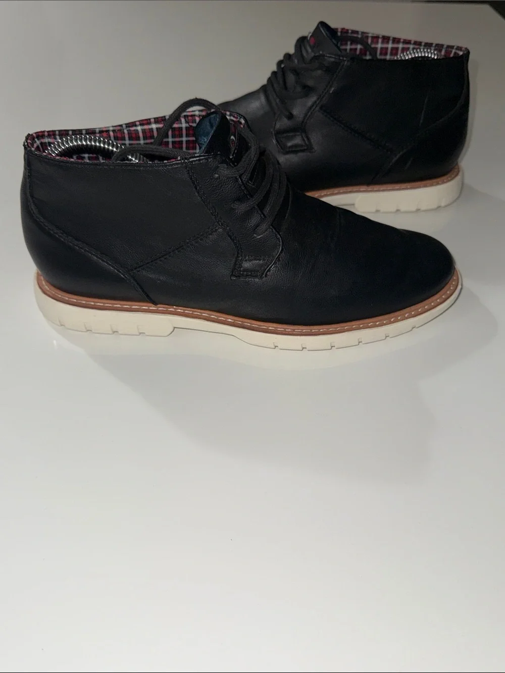 BEN SHERMAN BLACK DRESS SHOES SHORT BOOTS CHUKKA BOOTS MENS ANKLE BOOTS Sz 7.5